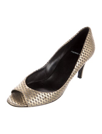 Pierre Hardy Suede Plaid Print Pumps