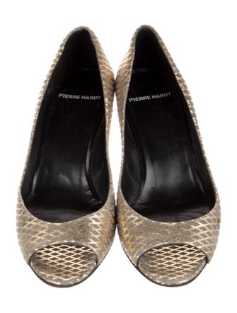 Pierre Hardy Suede Plaid Print Pumps