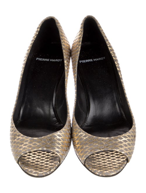 Pierre Hardy Suede Plaid Print Pumps