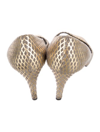 Pierre Hardy Suede Plaid Print Pumps