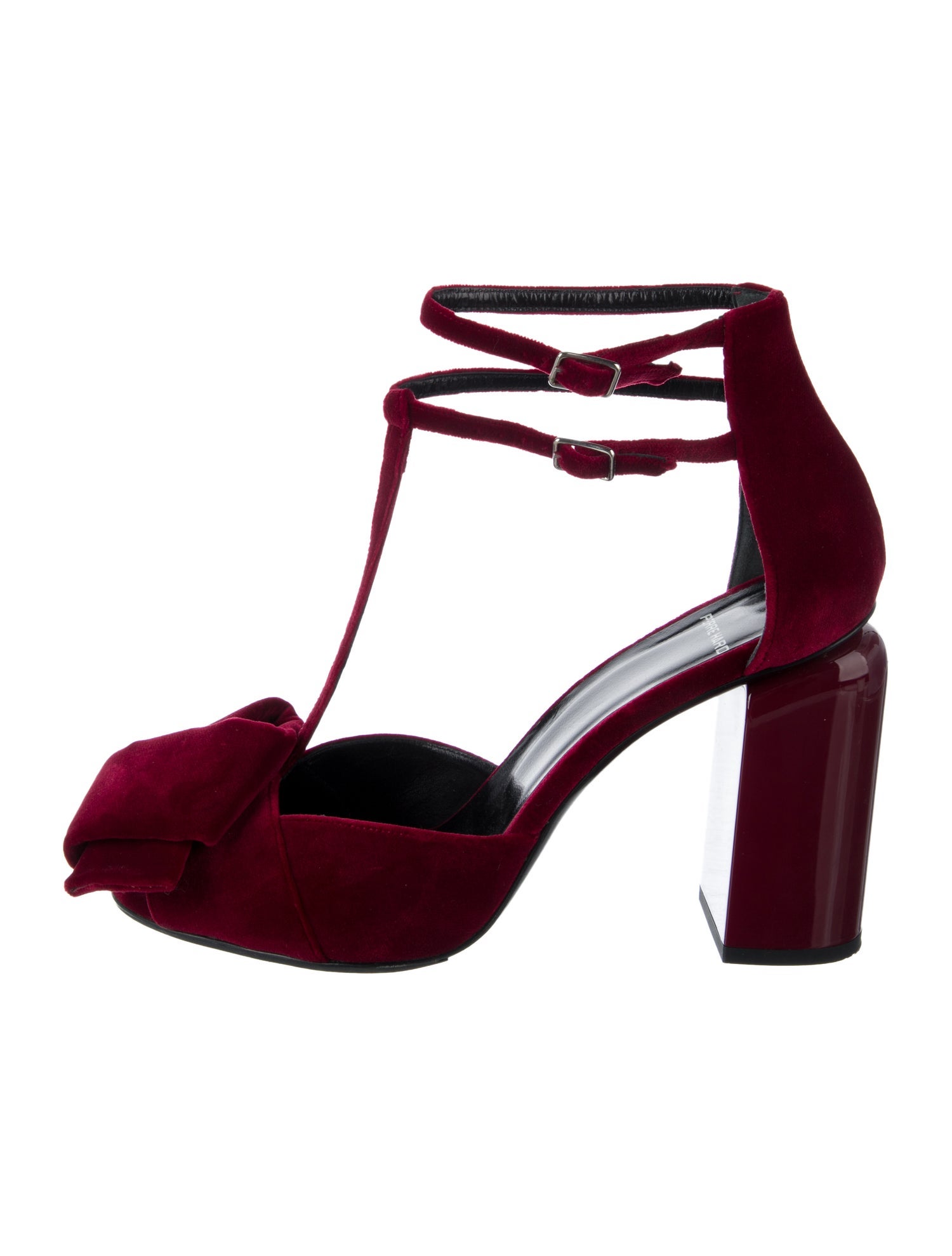 Pierre Hardy Velvet T-Strap Pumps