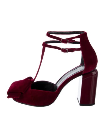 Pierre Hardy Velvet T-Strap Pumps