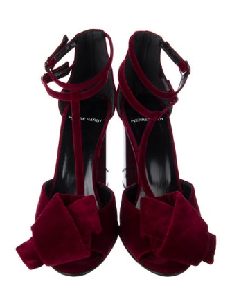 Pierre Hardy Velvet T-Strap Pumps