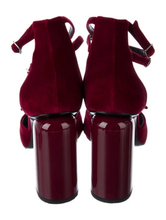 Pierre Hardy Velvet T-Strap Pumps
