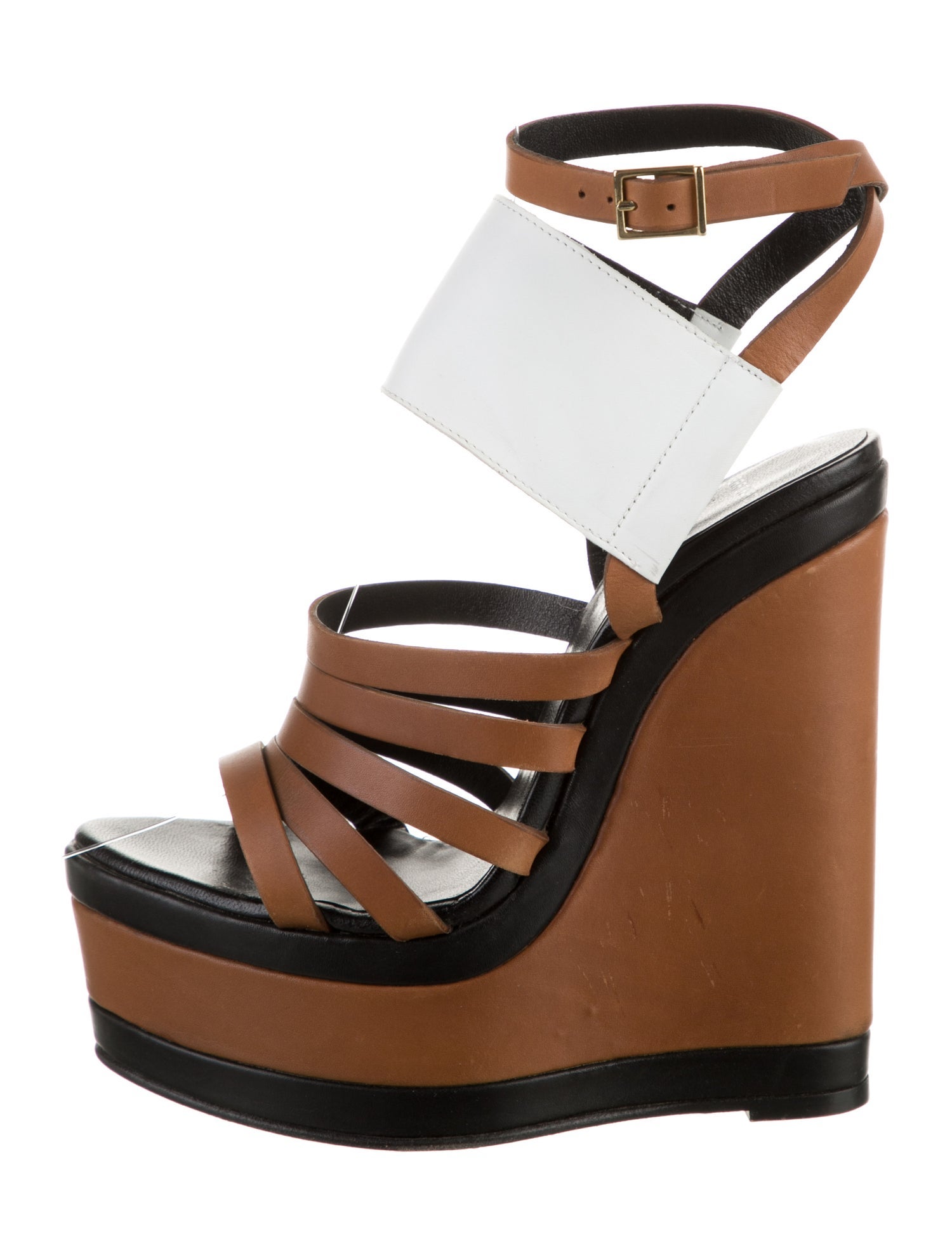 Pierre Hardy Leather Colorblock Pattern Sandals