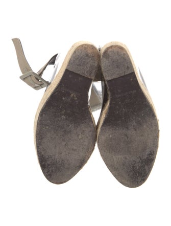 Pierre Hardy Patent Leather Colorblock Pattern Espadrilles