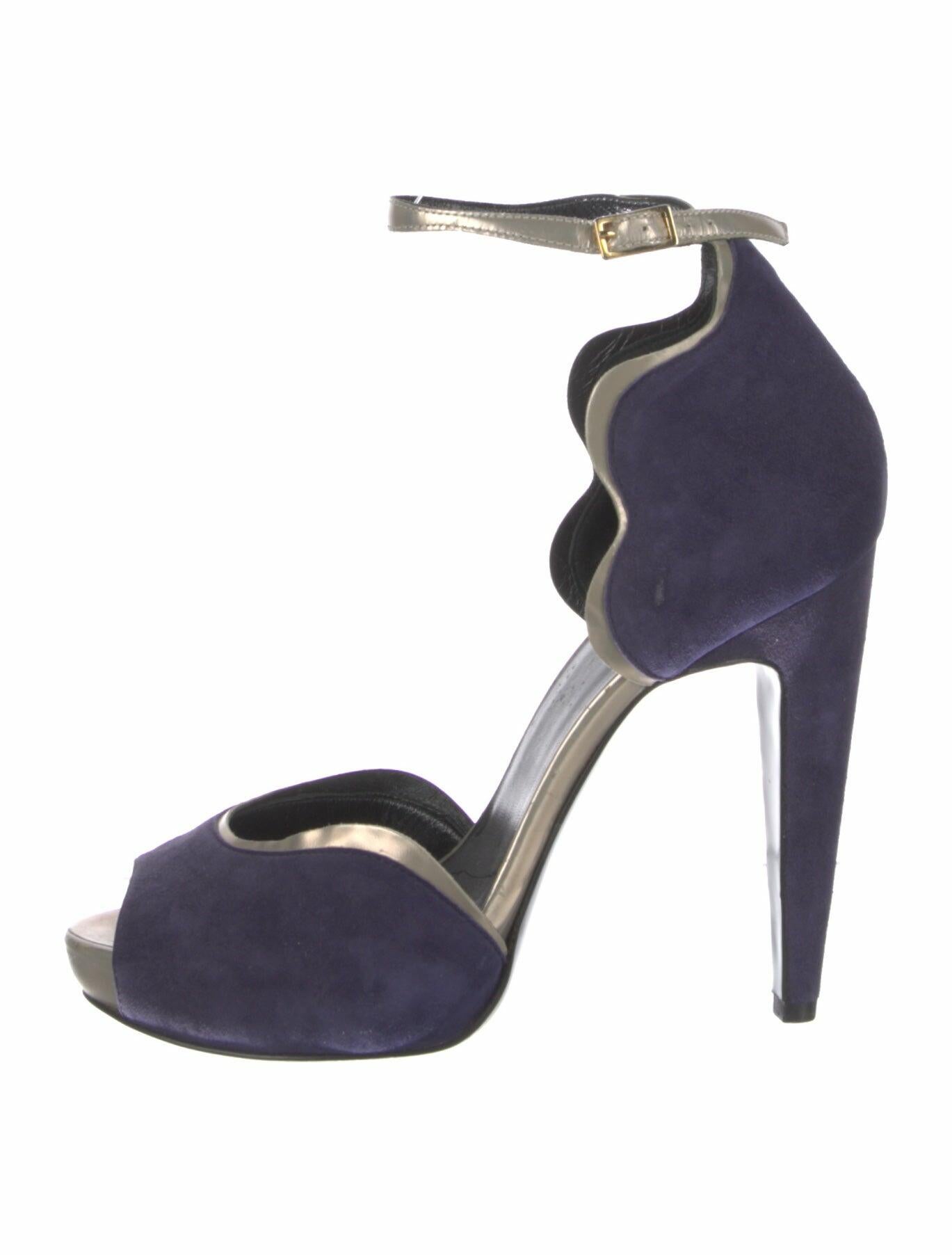 Pierre Hardy Suede Leather Trim Embellishment D'Orsay Pumps