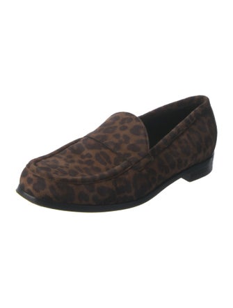 Pierre Hardy Suede Animal Print Loafers