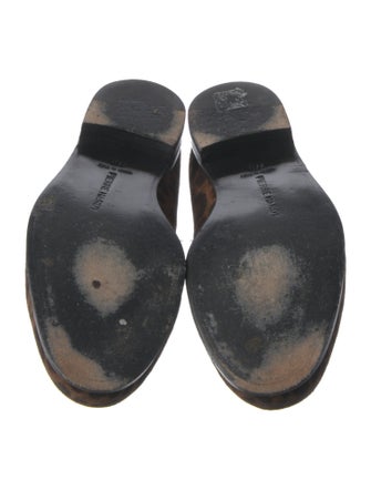 Pierre Hardy Suede Animal Print Loafers