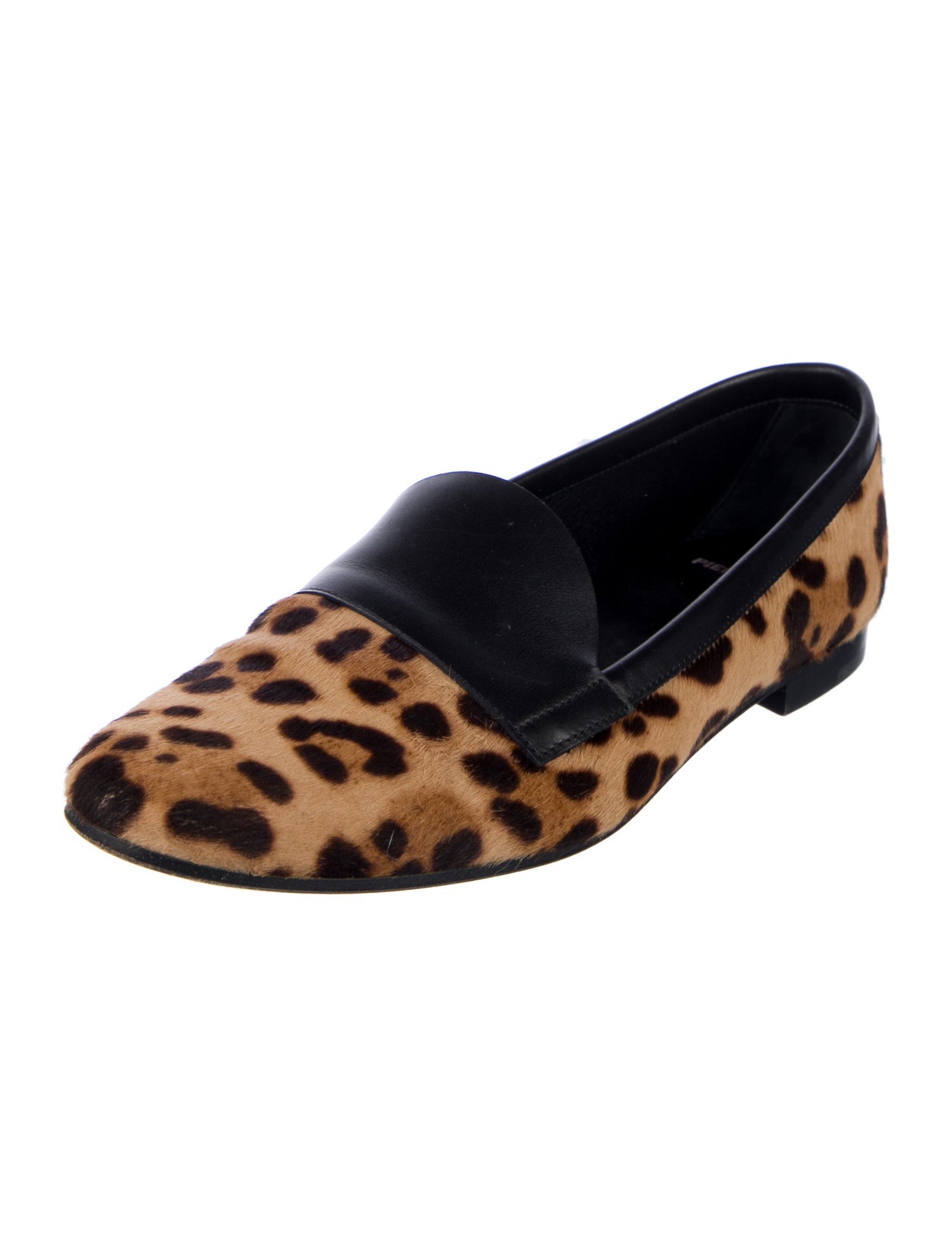 Pierre Hardy Ponyhair Animal Print Loafers