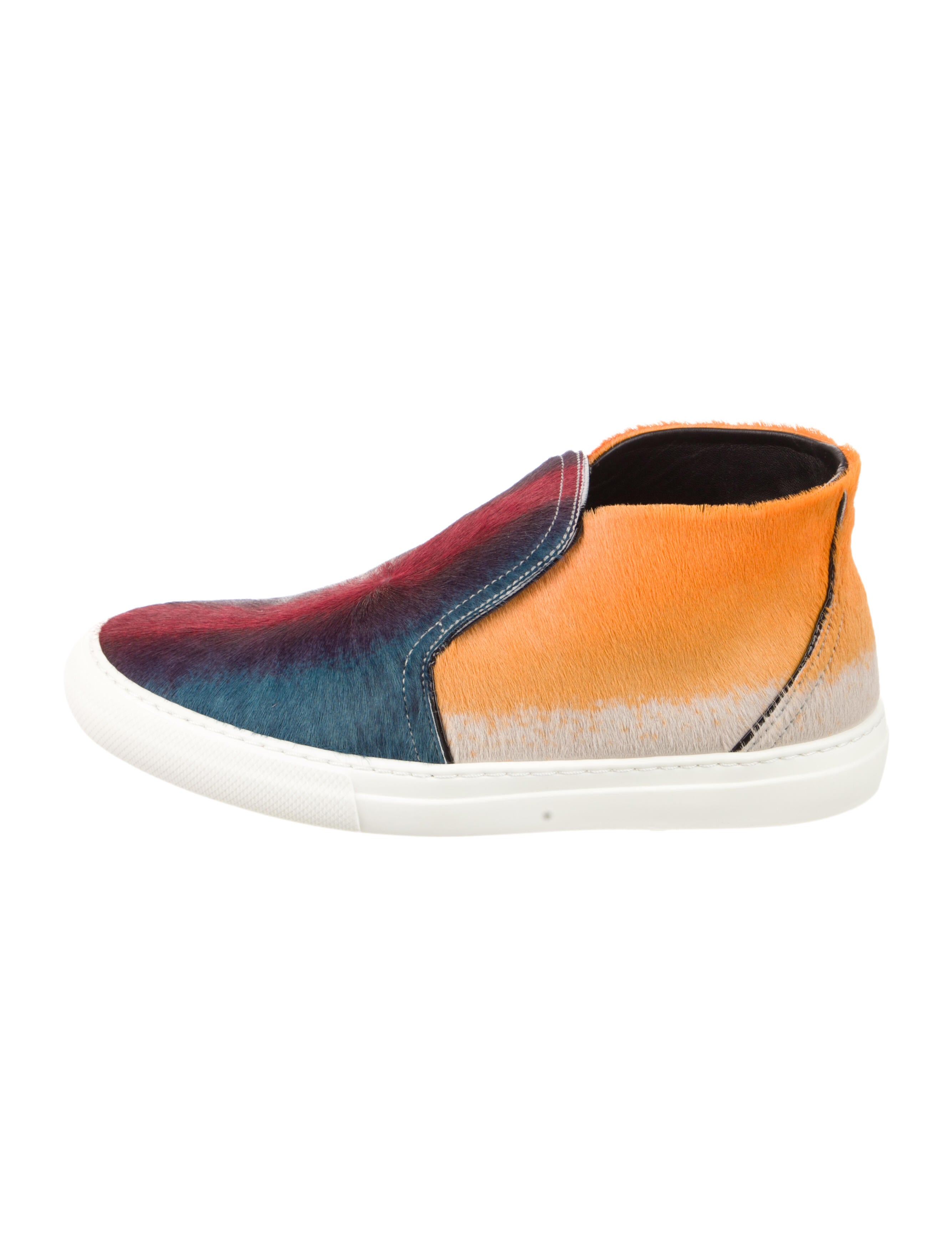 Pierre Hardy Ponyhair Colorblock Pattern Sneakers