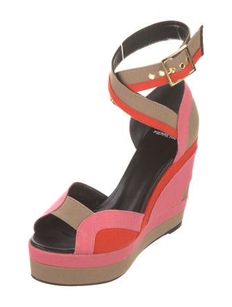 Pierre Hardy Canvas Colorblock Pattern Sandals