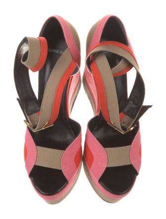 Pierre Hardy Canvas Colorblock Pattern Sandals