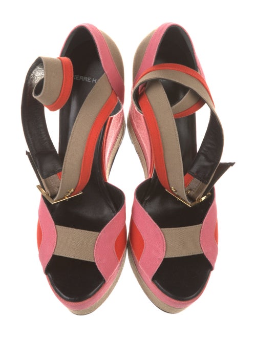 Pierre Hardy Canvas Colorblock Pattern Sandals