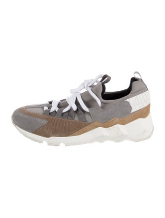 Pierre Hardy Suede Colorblock Pattern Sneakers