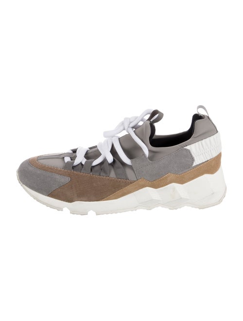 Pierre Hardy Suede Colorblock Pattern Sneakers
