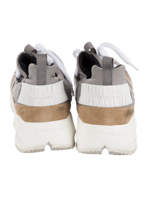 Pierre Hardy Suede Colorblock Pattern Sneakers