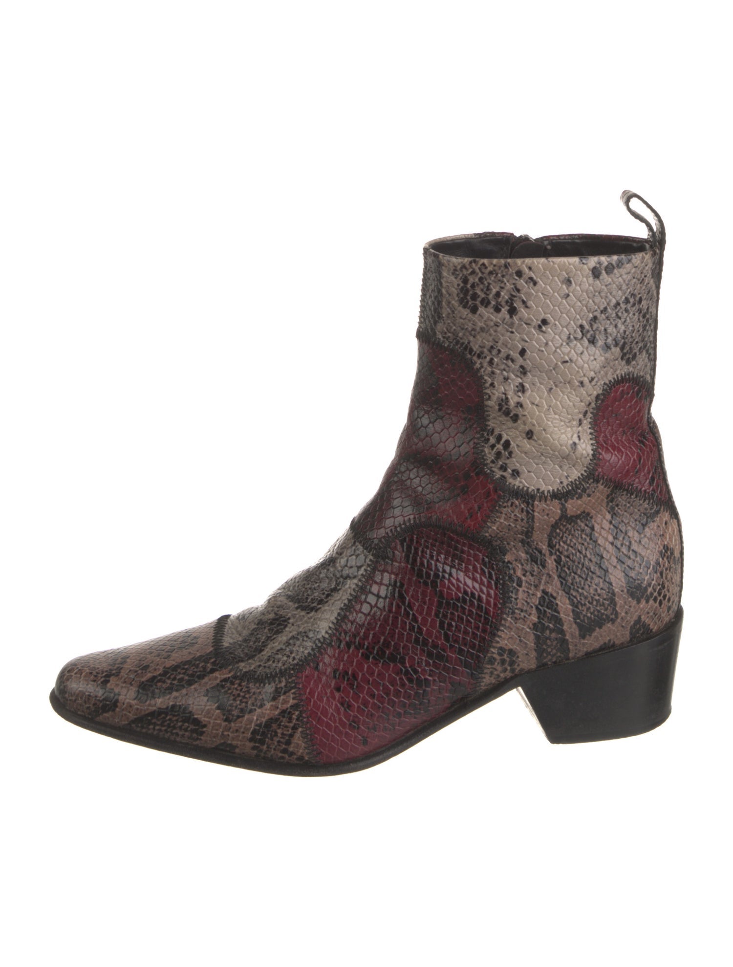 Pierre Hardy Leather Animal Print Boots