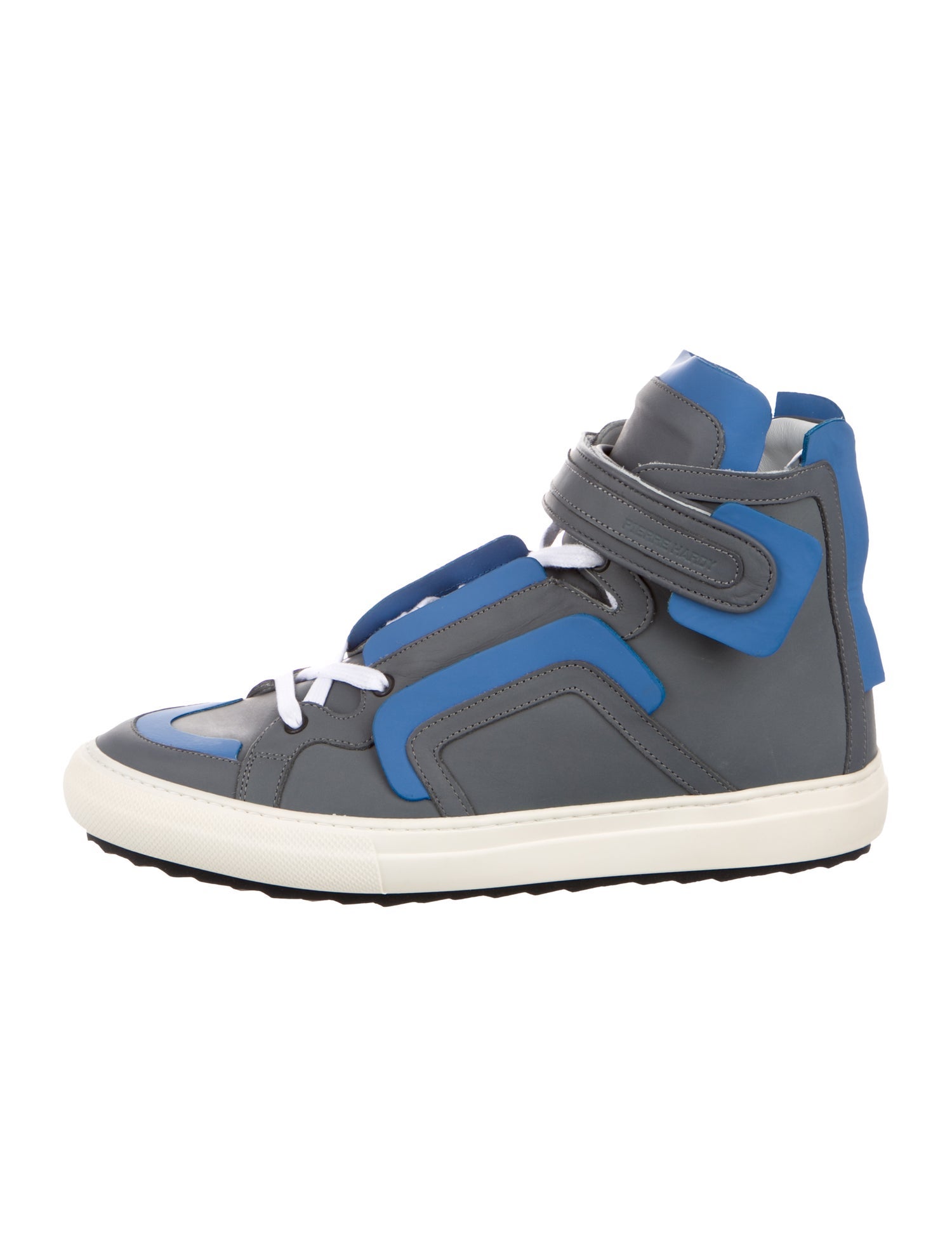 Pierre Hardy Leather Colorblock Pattern Sneakers