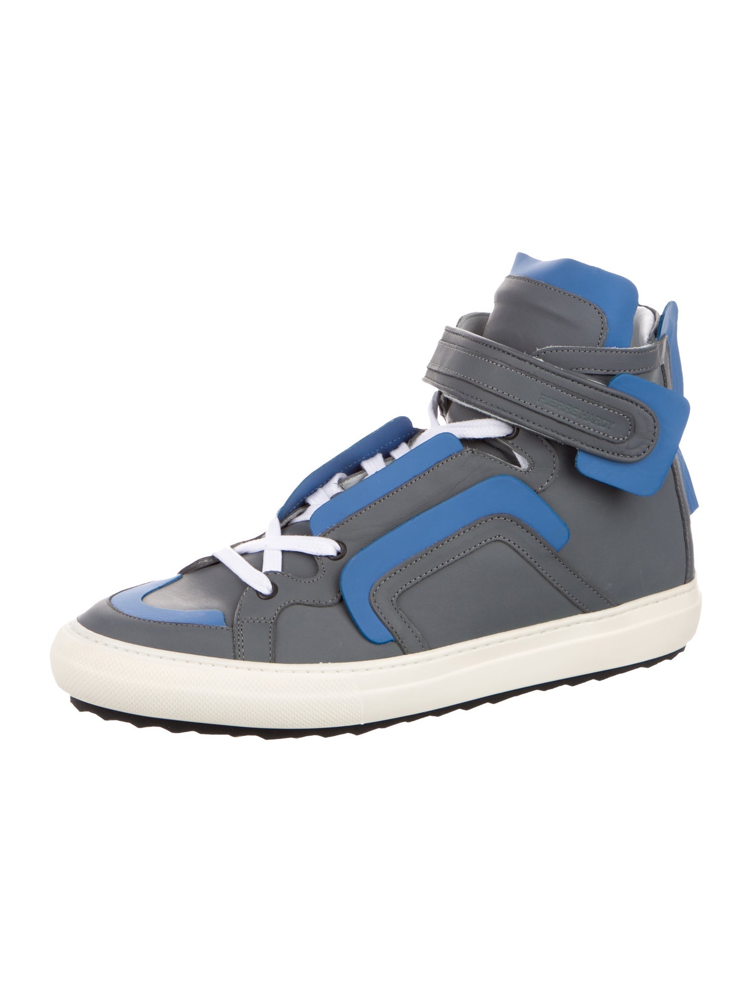 Pierre Hardy Leather Colorblock Pattern Sneakers