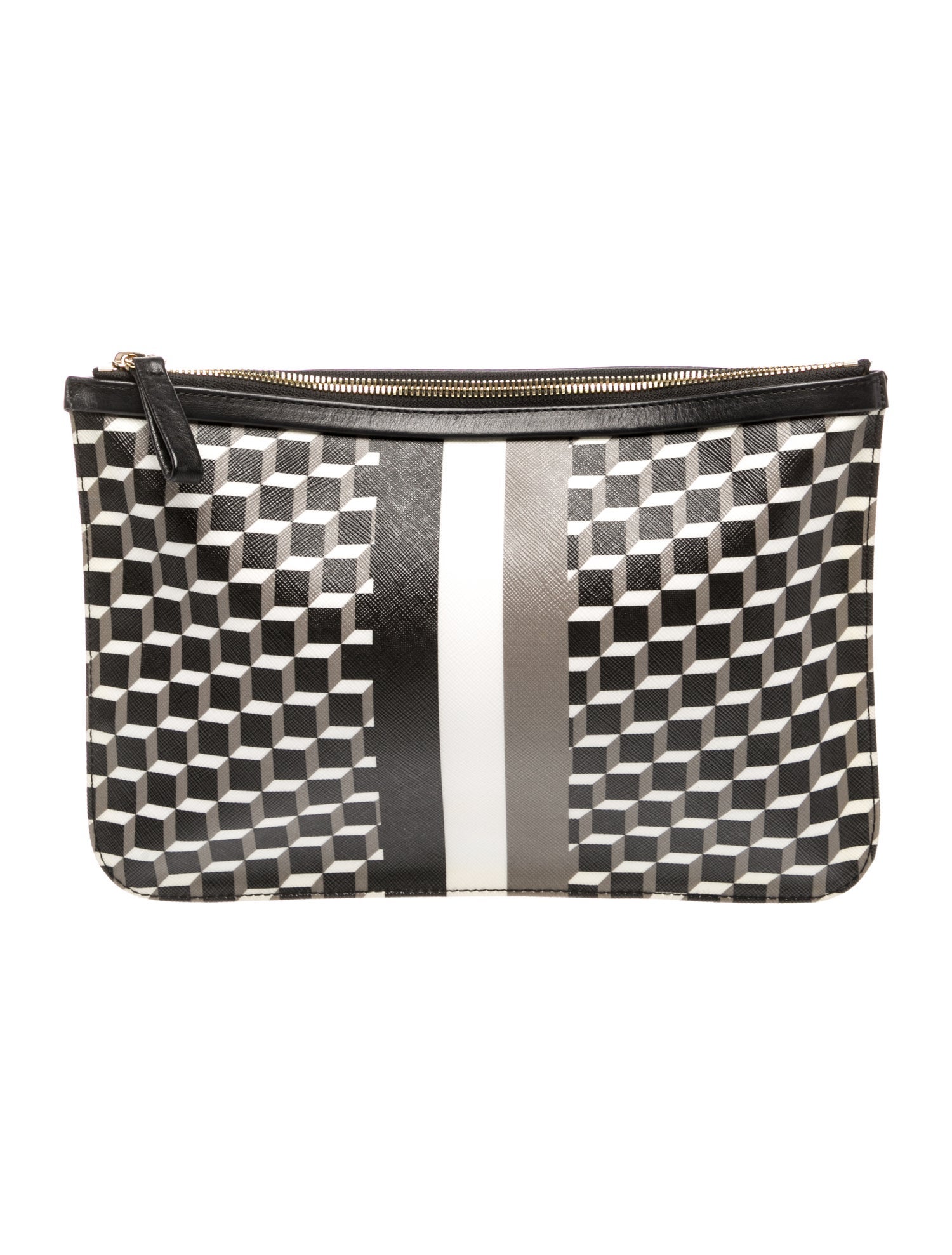 Pierre Hardy Saffiano Leather Clutch