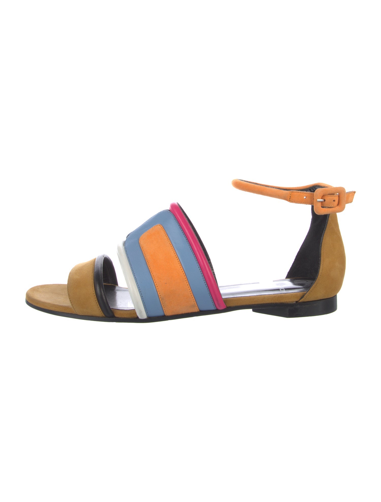 Pierre Hardy Suede Colorblock Pattern Gladiator Sandals