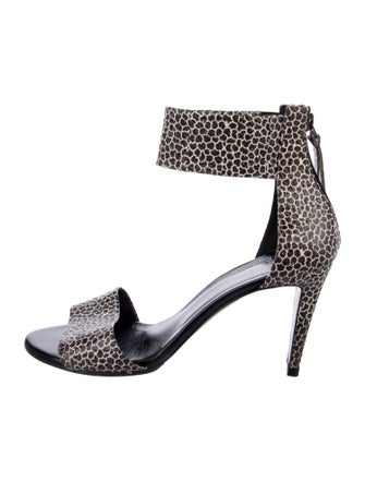 Pierre Hardy Leather Animal Print Sandals