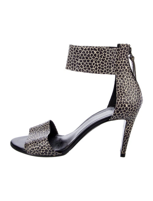Pierre Hardy Leather Animal Print Sandals