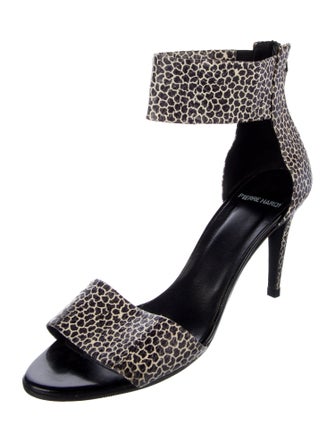 Pierre Hardy Leather Animal Print Sandals