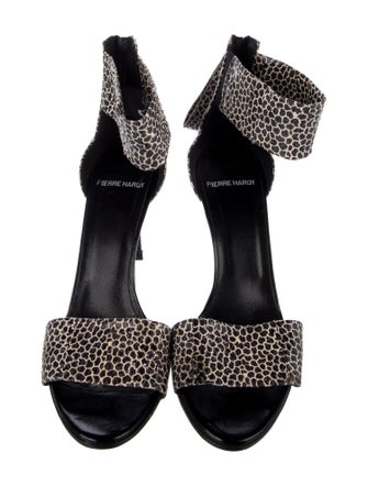 Pierre Hardy Leather Animal Print Sandals