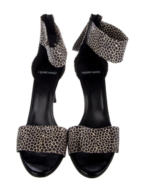 Pierre Hardy Leather Animal Print Sandals