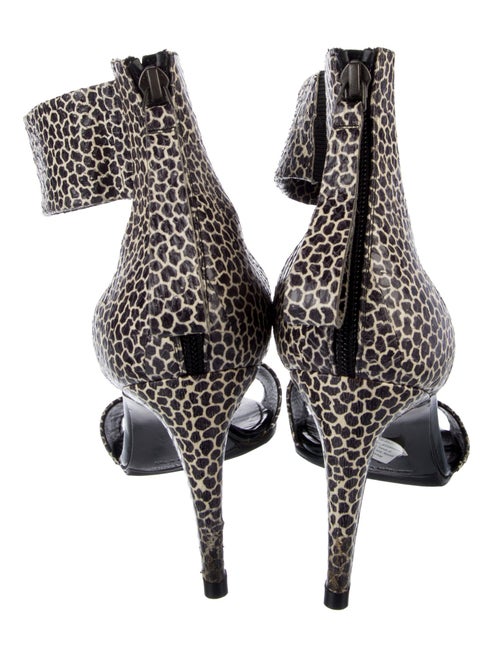 Pierre Hardy Leather Animal Print Sandals