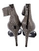 Pierre Hardy Leather Animal Print Sandals