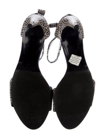 Pierre Hardy Leather Animal Print Sandals