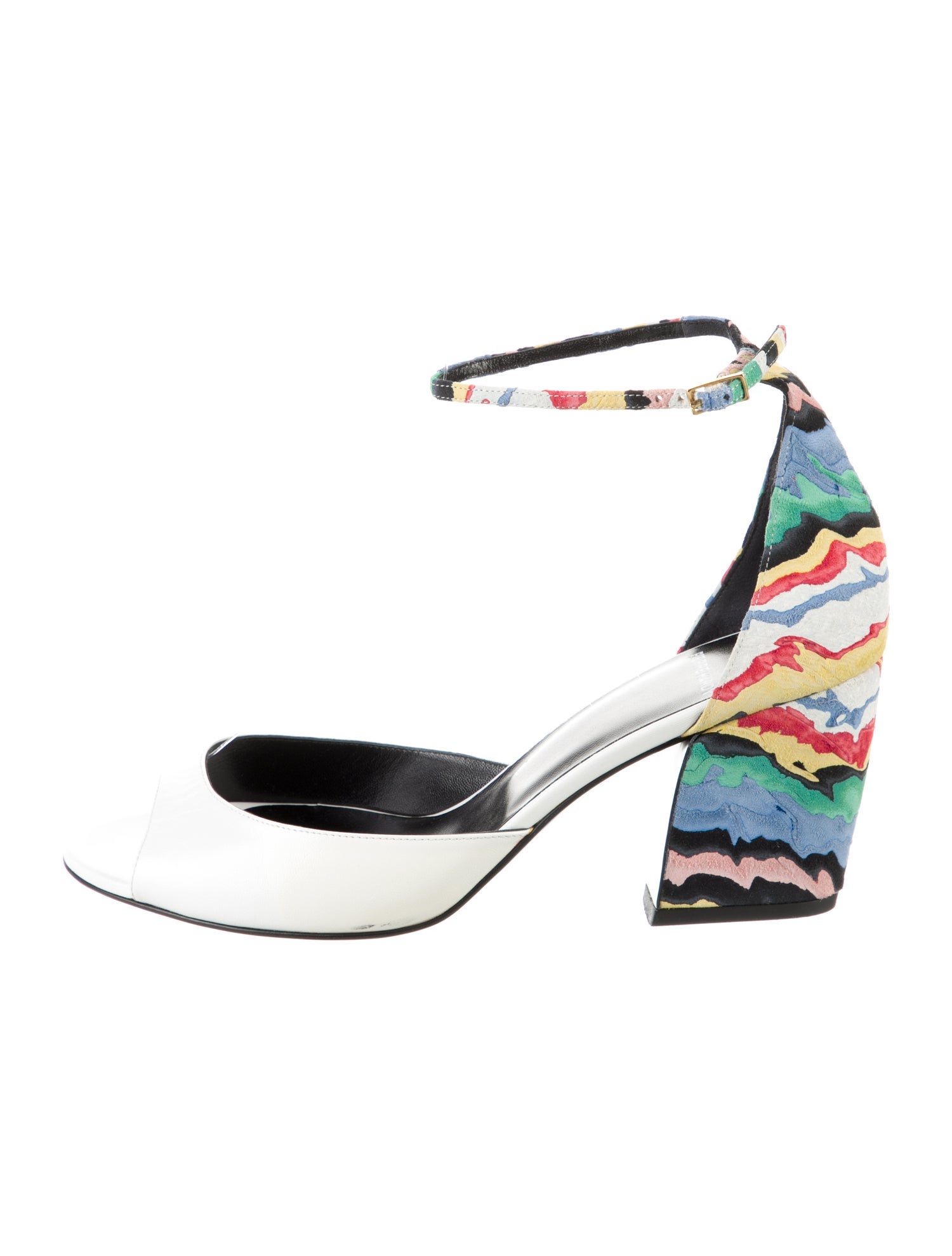 Pierre Hardy Leather Floral Print D'Orsay Pumps