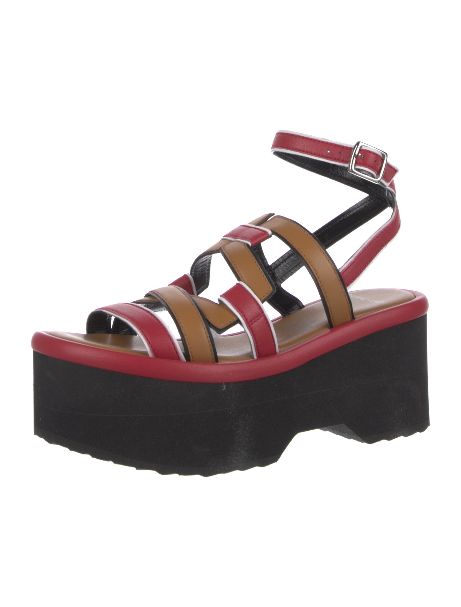 Pierre Hardy Leather Printed Gladiator Sandals