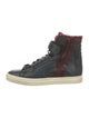Pierre Hardy Leather Colorblock Pattern Sneakers