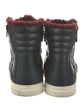 Pierre Hardy Leather Colorblock Pattern Sneakers