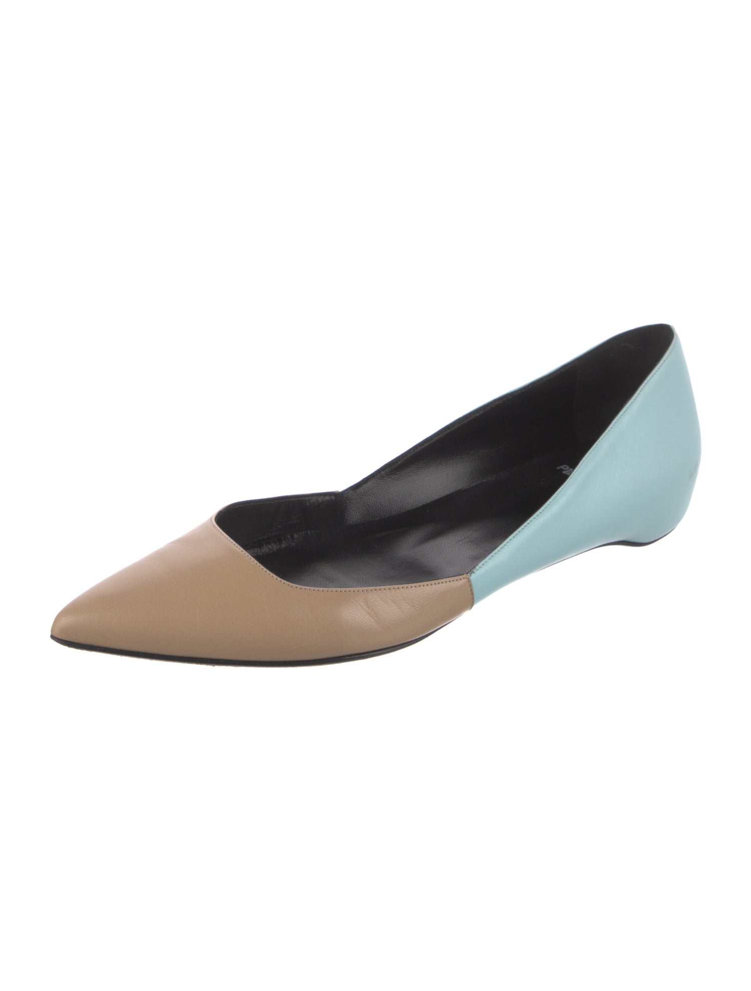 Pierre Hardy Leather Colorblock Pattern Ballet Flats