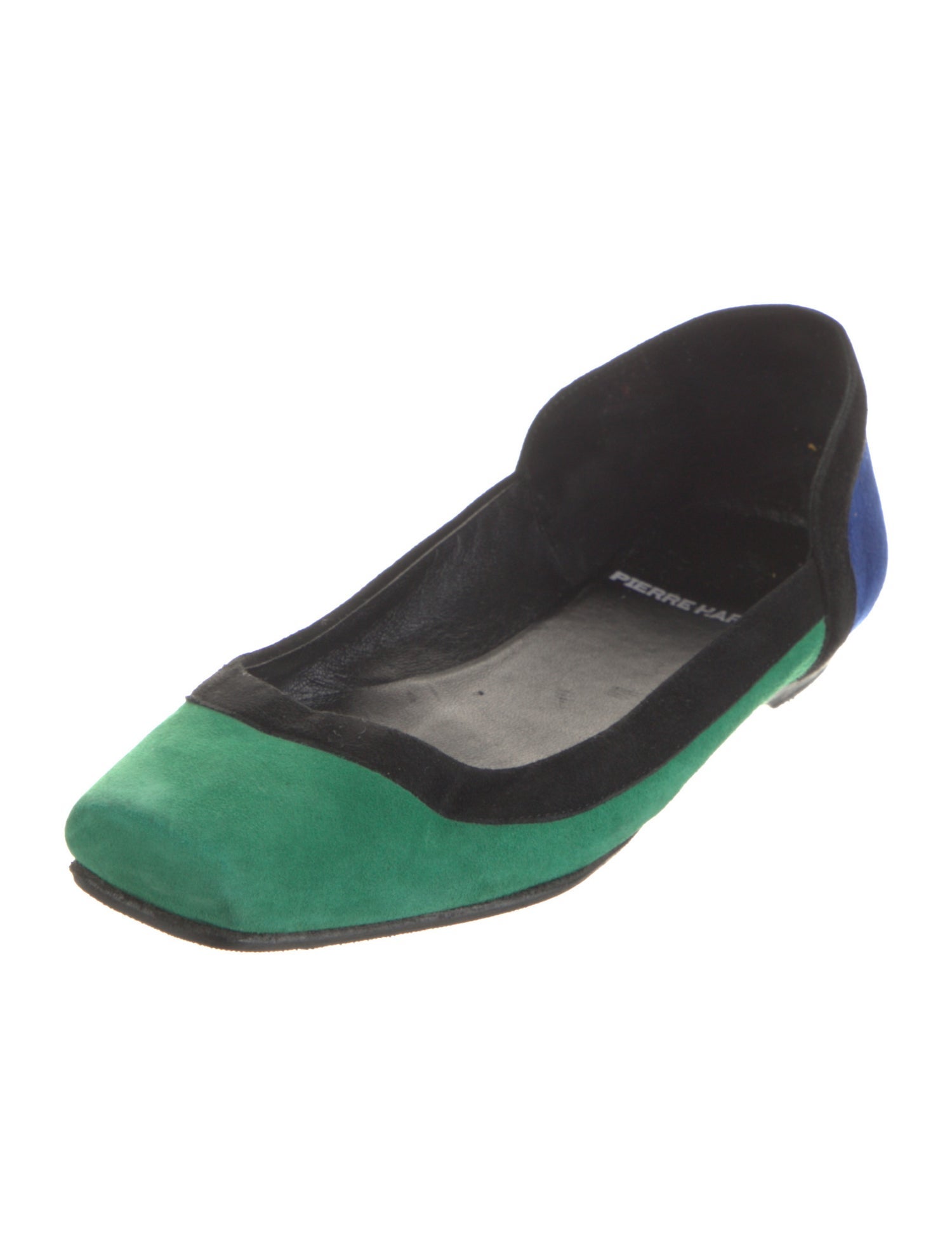 Pierre Hardy Suede Colorblock Pattern Ballet Flats