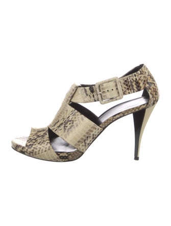 Pierre Hardy Python Animal Print Slingback Sandals