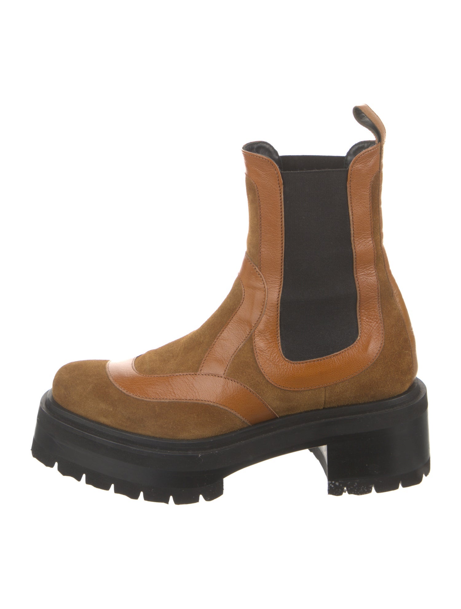 Pierre Hardy Suede Colorblock Pattern Chelsea Boots