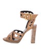 Pierre Hardy Leather Animal Print Sandals