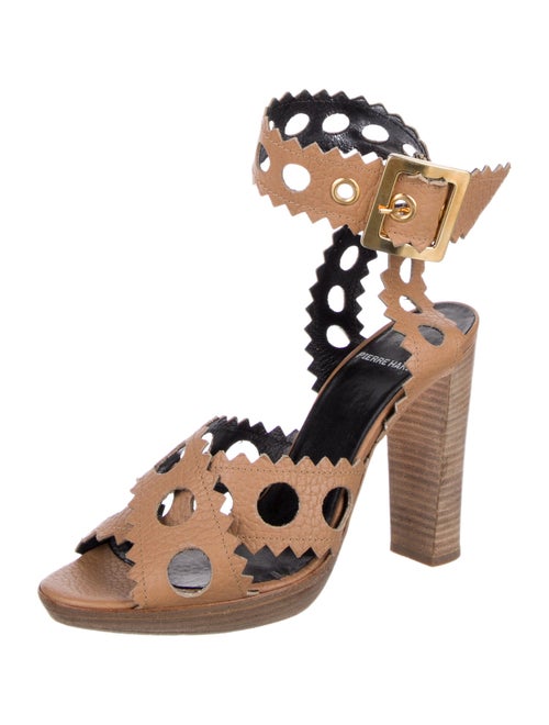 Pierre Hardy Leather Animal Print Sandals