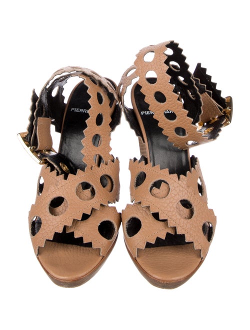 Pierre Hardy Leather Animal Print Sandals