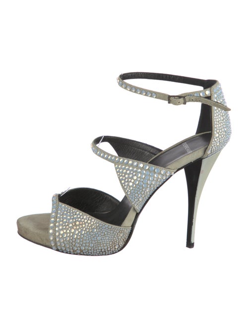 Pierre Hardy Suede Animal Print Sandals