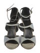 Pierre Hardy Suede Animal Print Sandals
