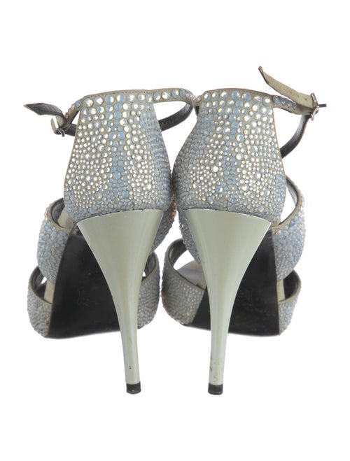 Pierre Hardy Suede Animal Print Sandals