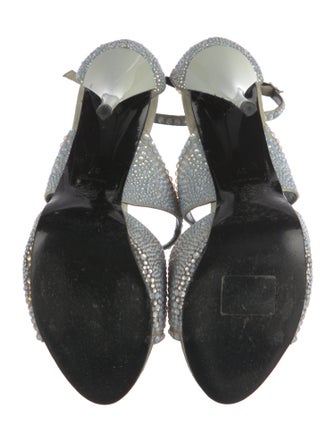 Pierre Hardy Suede Animal Print Sandals