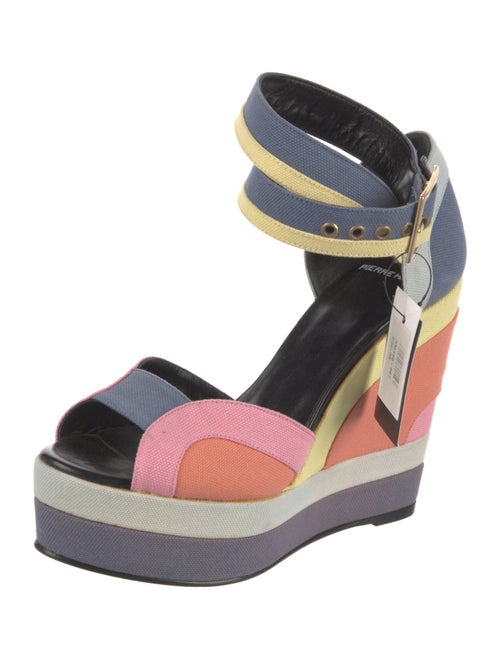 Pierre Hardy Canvas Colorblock Pattern Sandals